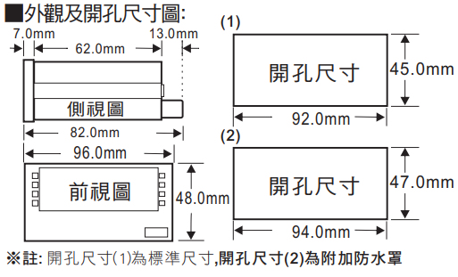 AMB尺寸